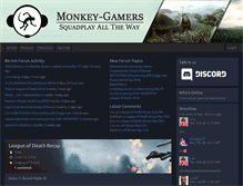 Tablet Screenshot of monkey-gamers.com
